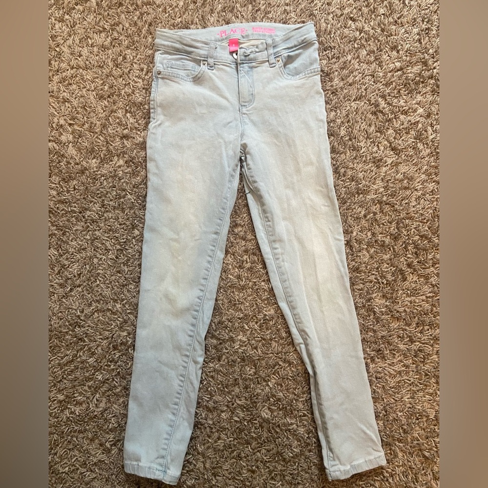 The Children’s Place Girl Light Gray Jeans, Size 8